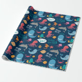 Meeresleben Geschenkpapier (Ungerollt)