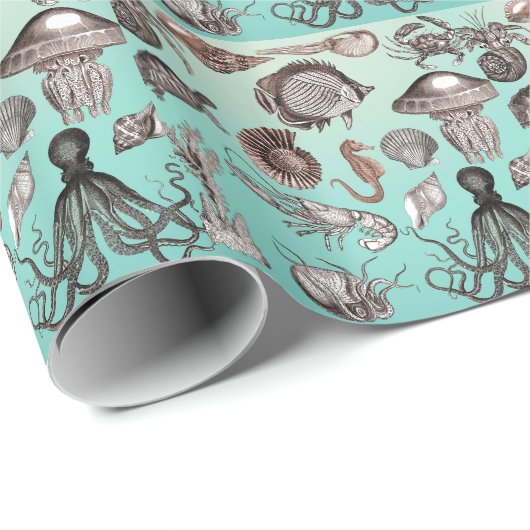 Meeresleben Geschenkpapier (Rolleneckpunkt)