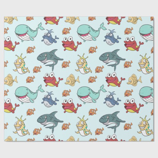 Meeresleben Geschenkpapier (Flach)