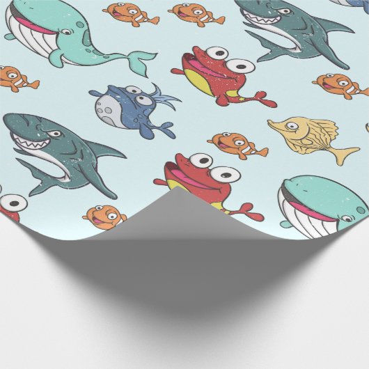 Meeresleben Geschenkpapier (Ecke)