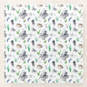 MEERESLEBEN GLASUNTERSETZER