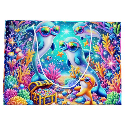 Meeresleben Große Geschenktüte (Rückseite)