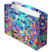 Meeresleben Große Geschenktüte (Rückseite Schrägansicht)