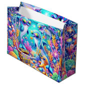 Meeresleben Große Geschenktüte (Vorderseite Schrägansicht)