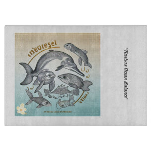 "Meeresleben in der Krise" Schneidebrett