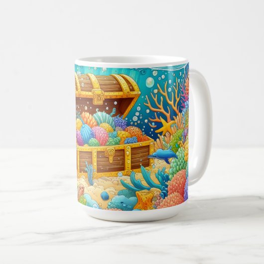 Meeresleben Kaffeetasse (VorderseiteRechts)