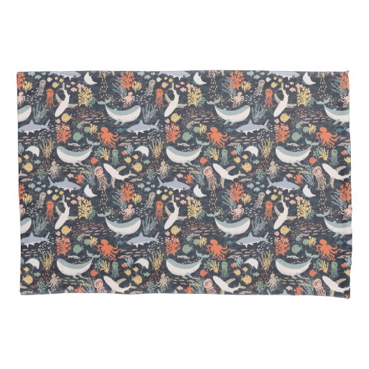 Meeresleben Kissenbezug (Vorderseite)