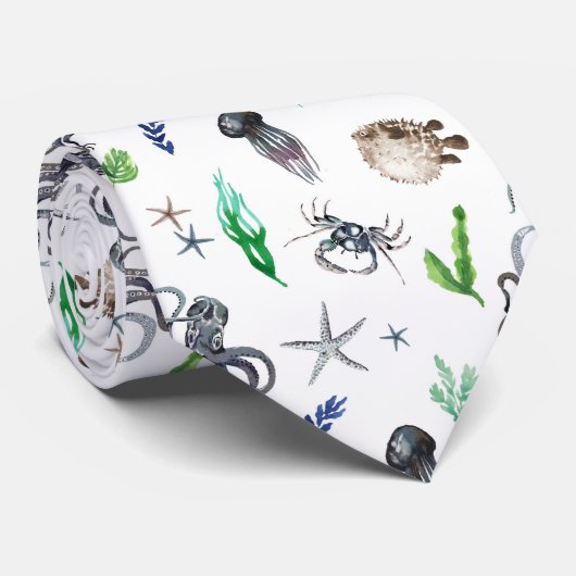 MEERESLEBEN KRAWATTE (Gerollt)