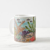 Meeresleben Krebskorb Muscheln Art Kaffeetasse (Vorderseite Links)