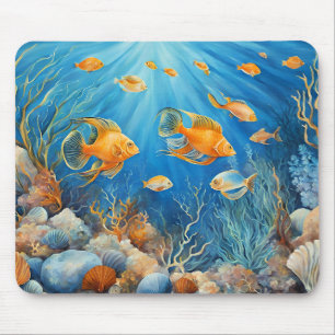 Meeresleben mit exotischen Fischen Mousepad