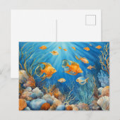 Meeresleben mit exotischen Fischen Postkarte (Vorne/Hinten)
