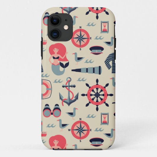 Meeresleben-Muster Case-Mate iPhone Hülle (Rückseite)