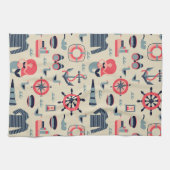 Meeresleben-Muster Handtuch (Horizontal)