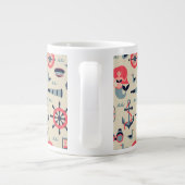 Meeresleben-Muster Jumbo-Tasse (Rückseite)