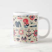 Meeresleben-Muster Jumbo-Tasse (Rechts)