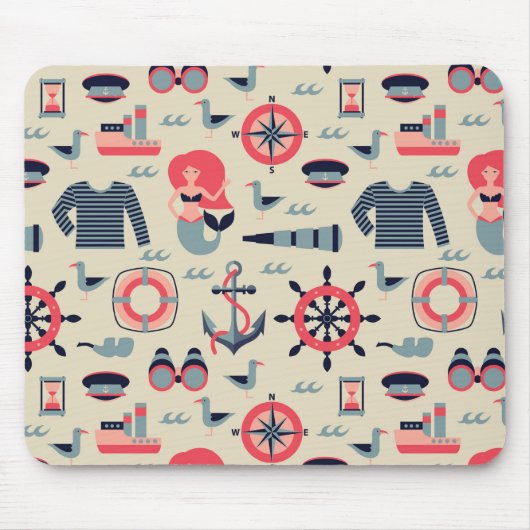 Meeresleben-Muster Mousepad (Vorne)