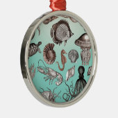 Meeresleben Ornament Aus Metall (Rechts)