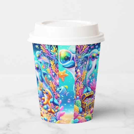 Meeresleben Pappbecher (Links)