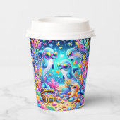 Meeresleben Pappbecher (Rückseite)