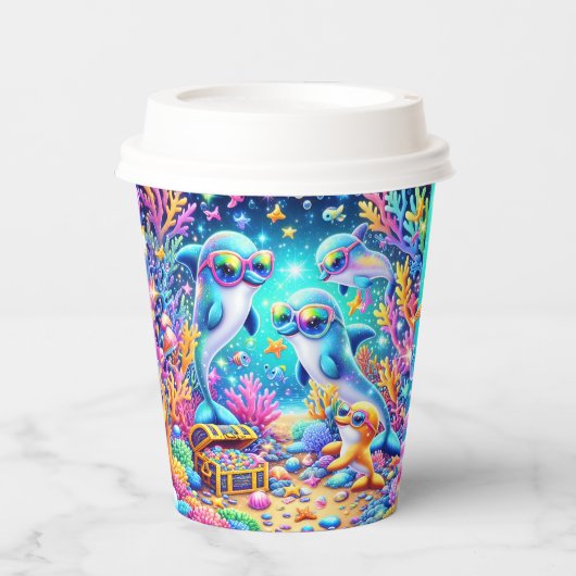 Meeresleben Pappbecher (Vorderseite)