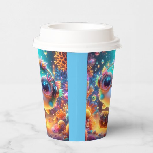 Meeresleben Pappbecher (Rechts)