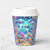 Meeresleben Pappbecher (Rückseite)