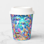 Meeresleben Pappbecher (Vorderseite)