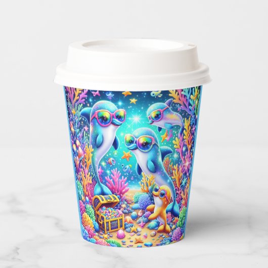 Meeresleben Pappbecher (Vorderseite)