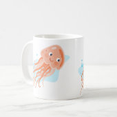 Meeresleben. Quallen. Niedliche Unterwasserwelt Kaffeetasse (Vorderseite Links)