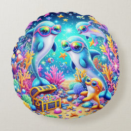 Meeresleben Rundes Kissen