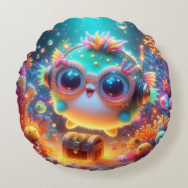 Meeresleben Rundes Kissen