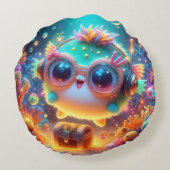 Meeresleben Rundes Kissen (Rückseite)