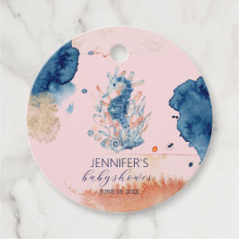 Meeresleben | Seepferd Babydusche Geschenkanhänger