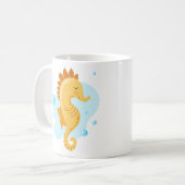 Meeresleben. Seepferd. Niedliche Unterwasserwelt Kaffeetasse (Vorderseite Links)