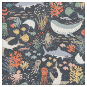 Meeresleben Stoff (Nahaufnahme)