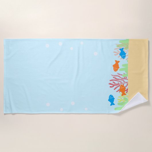 Meeresleben Strandtuch (Vorderseite)