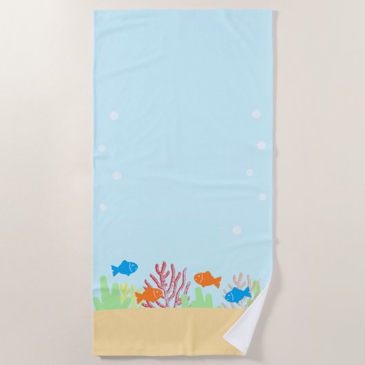 Meeresleben Strandtuch (Vorderseite)