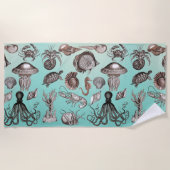 Meeresleben Strandtuch (Vorderseite)