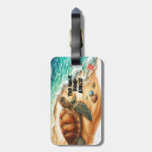 Meeresleben Türkischer Ozean Gepäckanhänger (Rückseite vertikal)