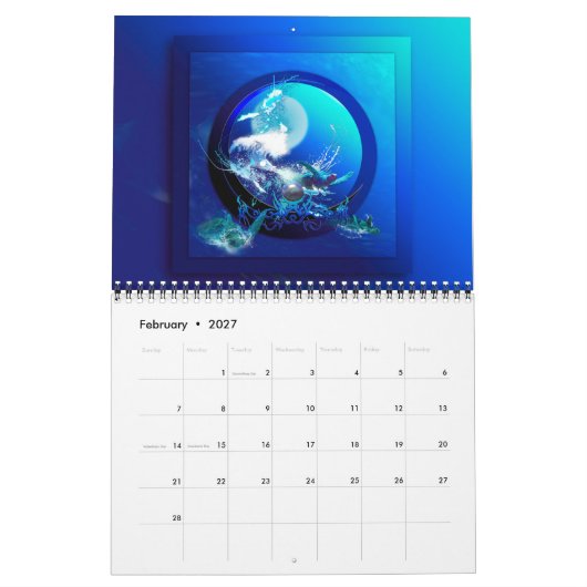 MEERESLEBEN UND AQUATIK KALENDER (Feb 2027)