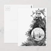 Meeresleben und Viktorianischer Junge mit Krabbe Postkarte (Vorne/Hinten)
