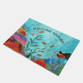 Meeresleben Unterwasser Küste Beach House Fußmatte (Schrägansicht)