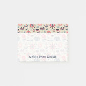 Meereslebensmuster| Name hinzufügen Post-it Klebezettel (Vorderseite)