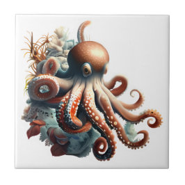 Meereslebewesen des Oktopus chic Fliese