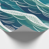 Meereslebewesen Fischkorallen Sommervibes Packpapi Geschenkpapier (Ecke)