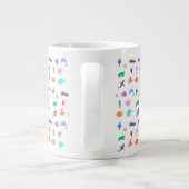 Meereslebewesen gemustert Jumbo-Tasse (Rückseite)