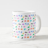 Meereslebewesen gemustert Jumbo-Tasse (Vorderseite Rechts)