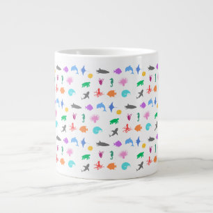 Meereslebewesen gemustert Jumbo-Tasse