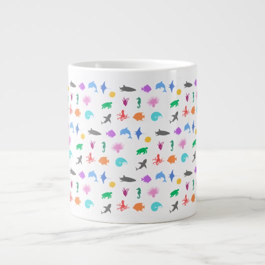 Meereslebewesen gemustert Jumbo-Tasse (Vorderseite)
