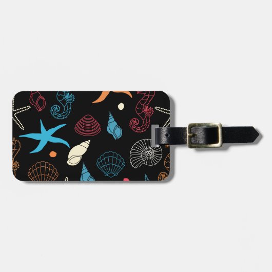 Meereslebewesen Gepäckanhänger (Vorderseite horizontal)